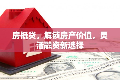 阿莲房抵贷，解锁房产价值，灵活融资新选择