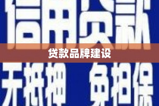 阿莲贷款品牌建设