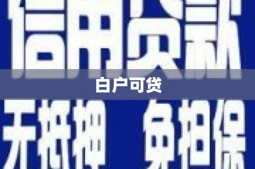 阿莲白户可贷