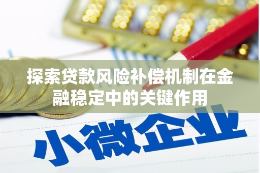 阿莲探索贷款风险补偿机制在金融稳定中的关键作用