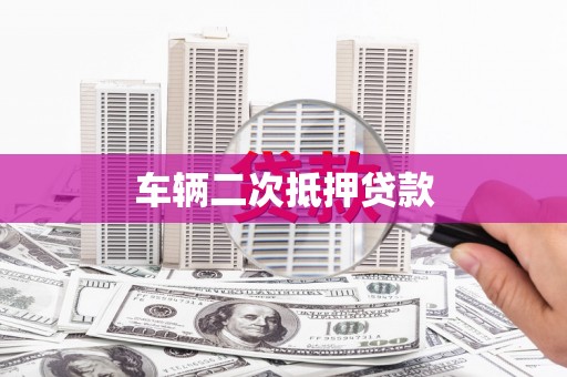 阿莲车辆二次抵押贷款