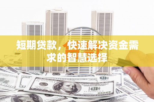 阿莲短期贷款，快速解决资金需求的智慧选择