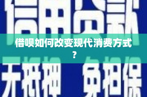 阿莲借呗如何改变现代消费方式？