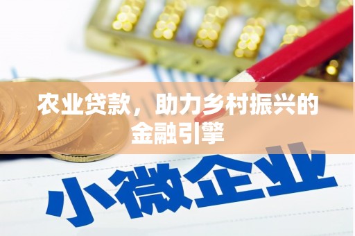 阿莲农业贷款，助力乡村振兴的金融引擎