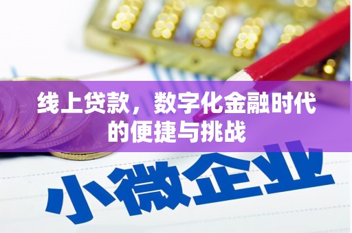阿莲线上贷款，数字化金融时代的便捷与挑战