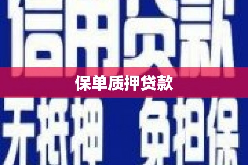 阿莲保单质押贷款