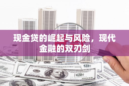 阿莲现金贷的崛起与风险，现代金融的双刃剑