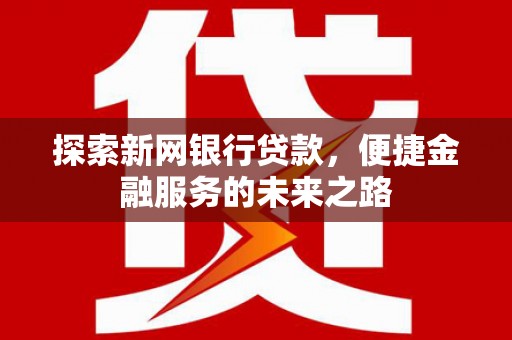 阿莲探索新网银行贷款，便捷金融服务的未来之路