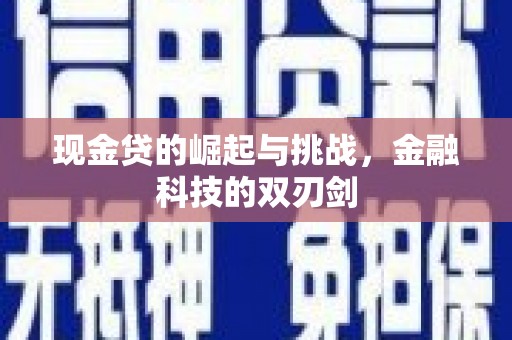 阿莲现金贷的崛起与挑战，金融科技的双刃剑