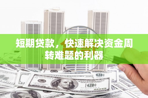阿莲短期贷款，快速解决资金周转难题的利器