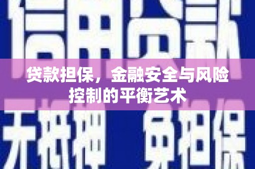 阿莲贷款担保，金融安全与风险控制的平衡艺术
