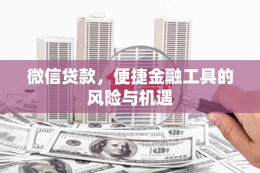 阿莲微信贷款，便捷金融工具的风险与机遇