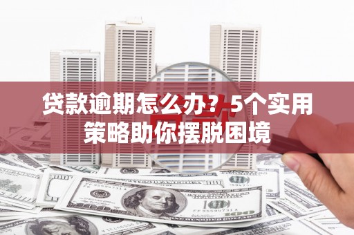 阿莲贷款逾期怎么办？5个实用策略助你摆脱困境