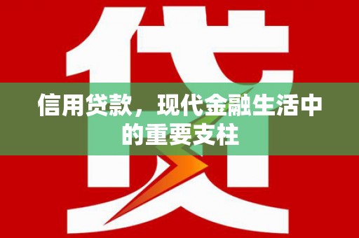 阿莲信用贷款，现代金融生活中的重要支柱