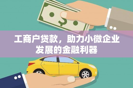 阿莲工商户贷款，助力小微企业发展的金融利器