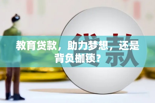 阿莲教育贷款，助力梦想，还是背负枷锁？