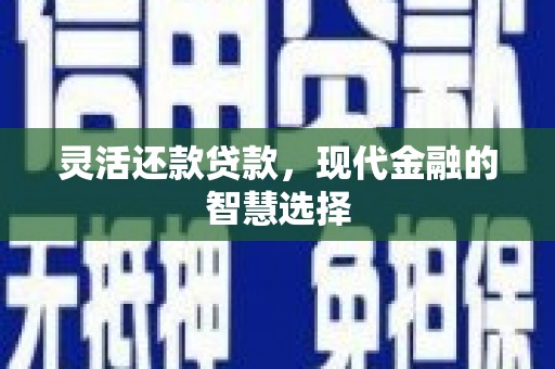 阿莲灵活还款贷款，现代金融的智慧选择