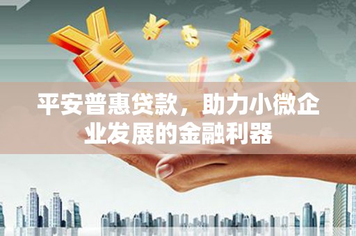 阿莲平安普惠贷款，助力小微企业发展的金融利器