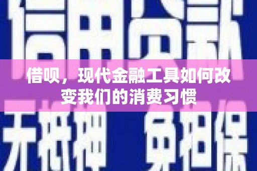 阿莲借呗，现代金融工具如何改变我们的消费习惯
