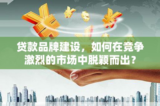 阿莲贷款品牌建设，如何在竞争激烈的市场中脱颖而出？