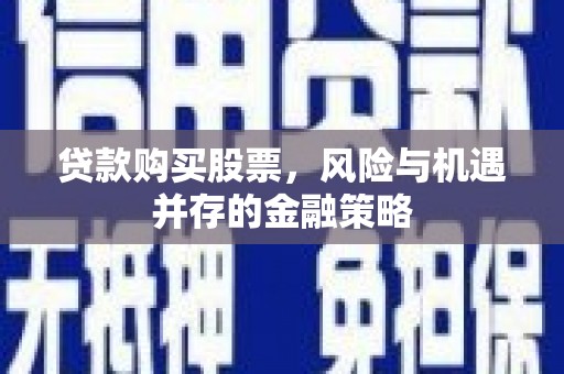 阿莲贷款购买股票，风险与机遇并存的金融策略