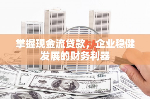 阿莲掌握现金流贷款，企业稳健发展的财务利器