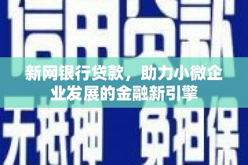 阿莲新网银行贷款，助力小微企业发展的金融新引擎