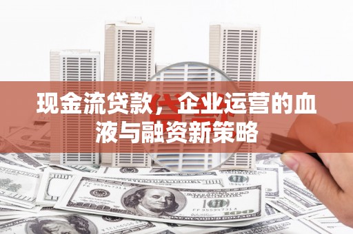 阿莲现金流贷款，企业运营的血液与融资新策略