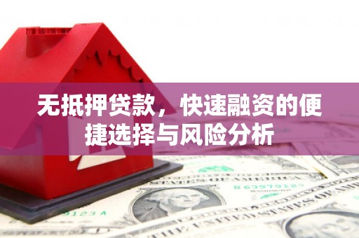 阿莲无抵押贷款，快速融资的便捷选择与风险分析