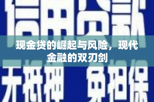 阿莲现金贷的崛起与风险，现代金融的双刃剑