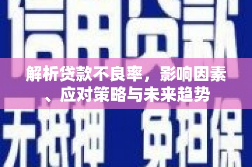 阿莲解析贷款不良率，影响因素、应对策略与未来趋势