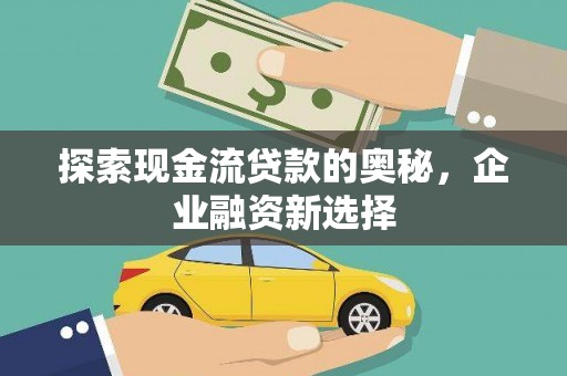阿莲探索现金流贷款的奥秘，企业融资新选择