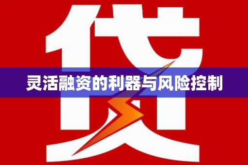 阿莲灵活融资的利器与风险控制