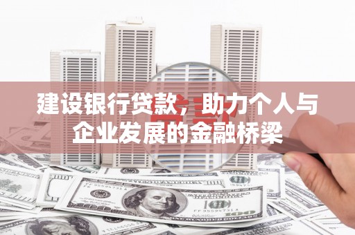 阿莲建设银行贷款，助力个人与企业发展的金融桥梁