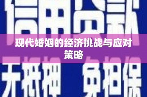 阿莲现代婚姻的经济挑战与应对策略