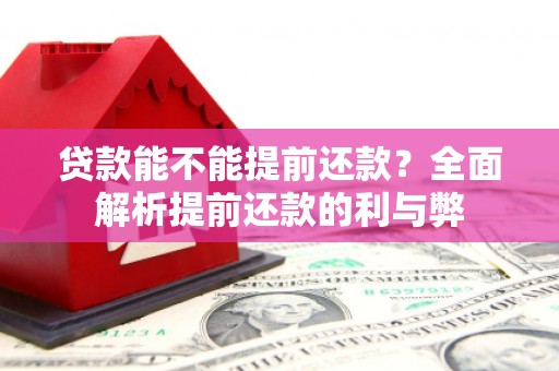 阿莲贷款能不能提前还款？全面解析提前还款的利与弊