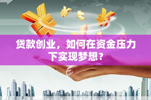 阿莲贷款创业，如何在资金压力下实现梦想？