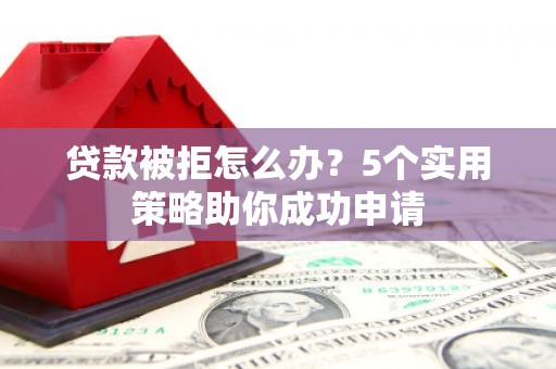 阿莲贷款被拒怎么办？5个实用策略助你成功申请