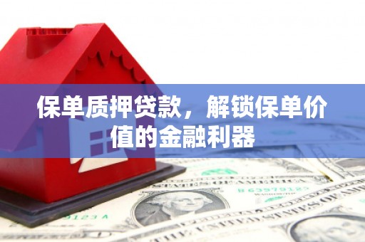 阿莲保单质押贷款，解锁保单价值的金融利器