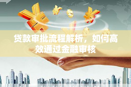 阿莲贷款审批流程解析，如何高效通过金融审核