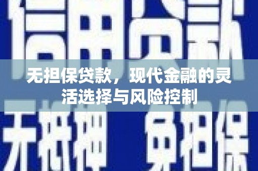 阿莲无担保贷款，现代金融的灵活选择与风险控制