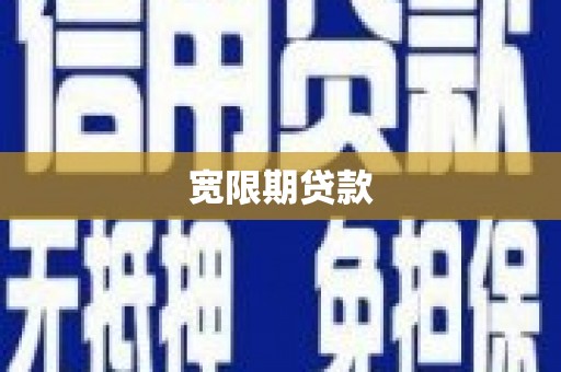 阿莲宽限期贷款