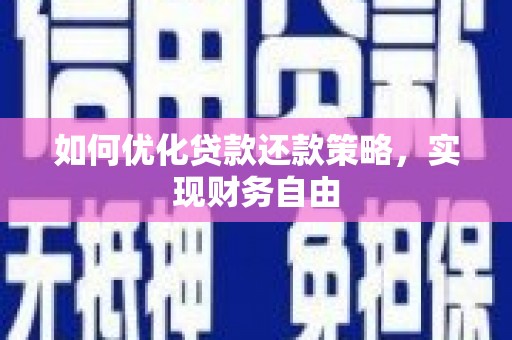 阿莲如何优化贷款还款策略，实现财务自由