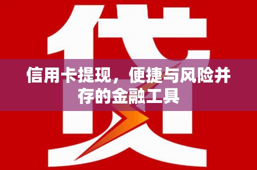 阿莲信用卡提现，便捷与风险并存的金融工具