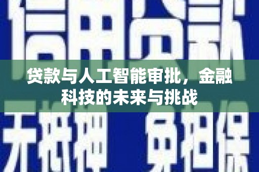 阿莲贷款与人工智能审批，金融科技的未来与挑战
