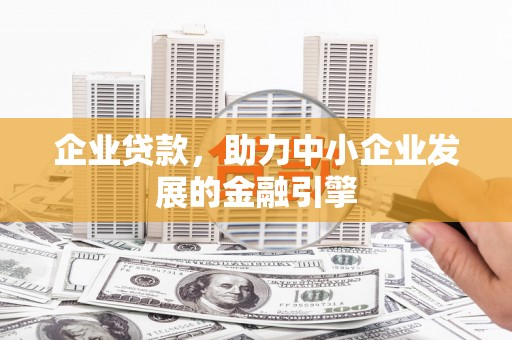 阿莲企业贷款，助力中小企业发展的金融引擎