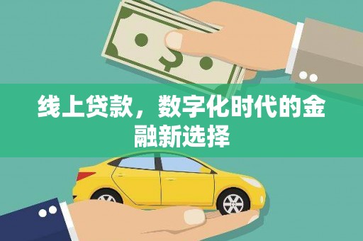 阿莲线上贷款，数字化时代的金融新选择