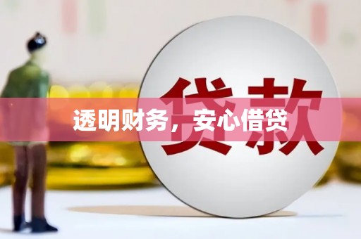 阿莲透明财务，安心借贷