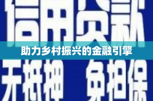阿莲助力乡村振兴的金融引擎