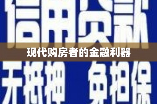 阿莲现代购房者的金融利器